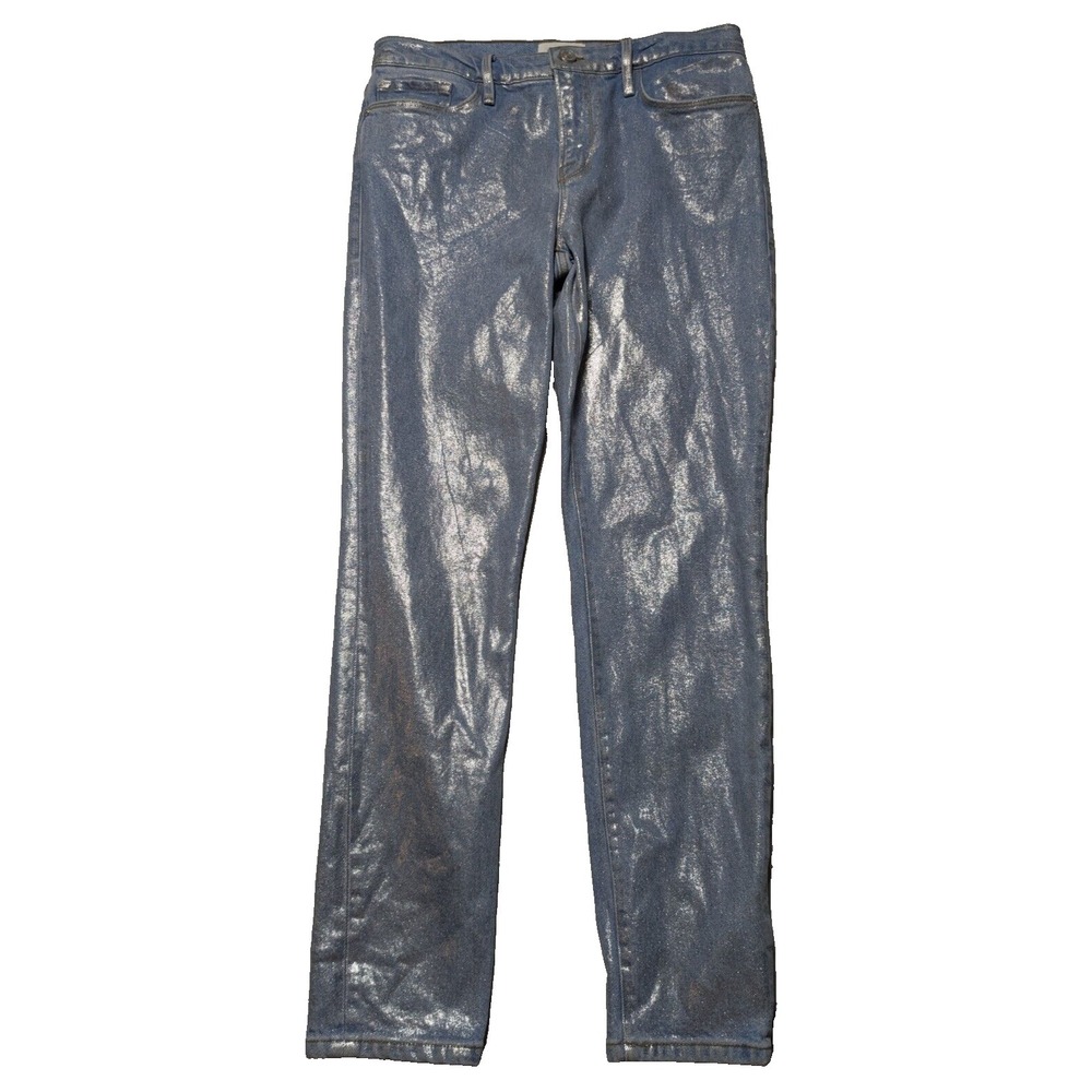 FRAME LE SKINNY DE JEANNE CHROME Women 29 Blue Lyocell Stretch Blend Denim Jeans